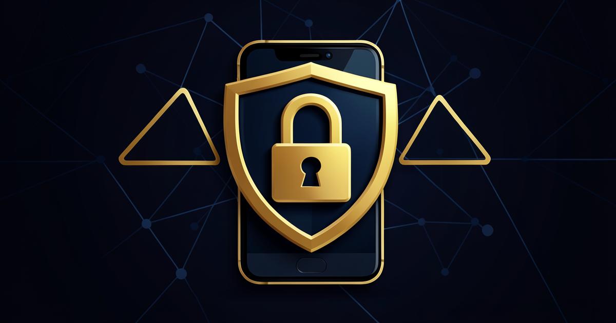 Shield and gold padlock over dark blue payment method tiles